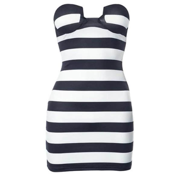 NWT Adorable Barbie Movie Black & White Striped Towel Swimsuit Halloween… - Picture 8 of 16